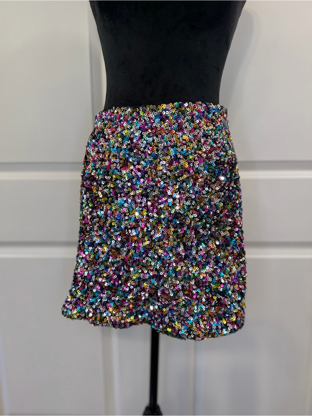 SO Multicolor Sequin Mini Skirt Size Medium